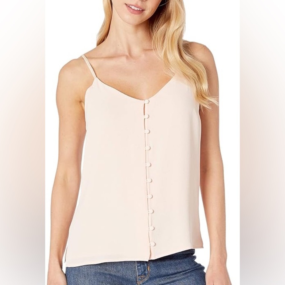 BB Dakota Velvet-strap Button-Front Cami Top